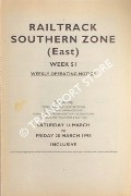 Book cover of Weekly Operating Notice containing Temporary Speed Restrictions, Engineering Arrangements, Signalling & Permanent Way Alterations, General Instructions and Notices, 14 March to 20 March 1998 by Railtrack Southern (East)